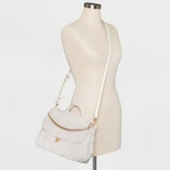 Quilted Top Handle Satchel Handbag - A New Day™ Blue