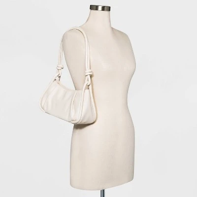 Double Knotted Shoulder Bag - A New Day™ White 3 Double Knotted Shoulder Bag - A New Day™ White