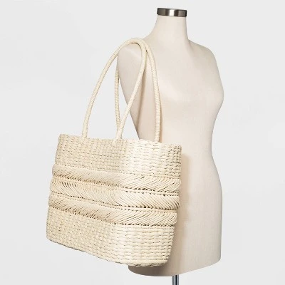 Straw Tote Handbag - A New Day™ Light Beige 3 Straw Tote Handbag - A New Day™ Light Beige