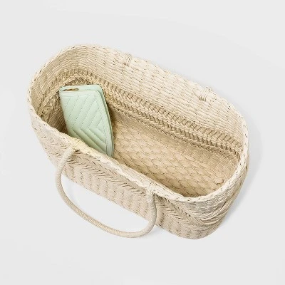 Straw Tote Handbag - A New Day™ Light Beige 4 Straw Tote Handbag - A New Day™ Light Beige - Image 2