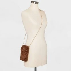 Party Phone Crossbody Bag - A New Day™ Metallic Gray/crosshatch