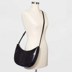 Oval Shoulder Handbag - A New Dayâ„¢ Black/alligator Print