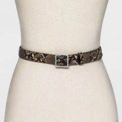 Women's Skinny Exotic Snake Belt - A New Day™