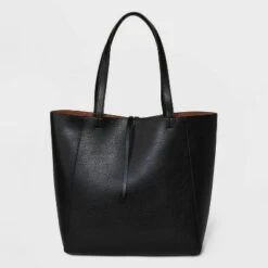 Small Reversible Tote Handbag - A New Day™ Black/brown -A New Day popular shop unnamed file 2248