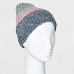 Women's Color Block Beanie - A New Day™ Gray/green -A New Day popular shop unnamed file 2303