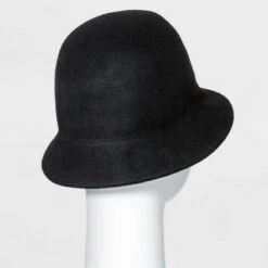 Women's Felt Cloche Hat - A New Day™ Black