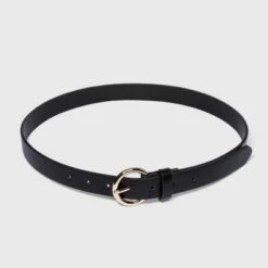 Women's Round Buckle Belt - A New Day™ Black -A New Day popular shop unnamed file 243