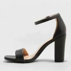 Women's Ema Square Toe Heels - A New Day™ Taupe