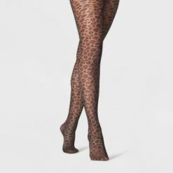 Women's Leopard Sheer Tights - A New Day™ Black -A New Day popular shop unnamed file 2577