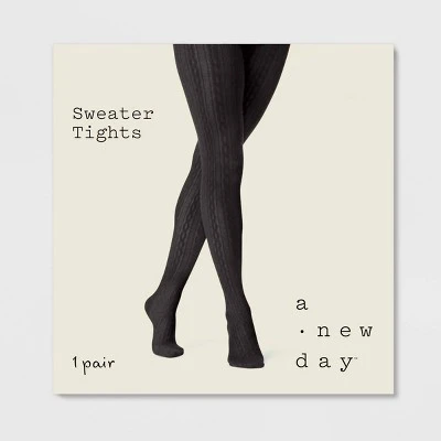 Women's Cable Sweater Tights - A New Day™ Oatmeal Heather 3 Women's Cable Sweater Tights - A New Day™ Oatmeal Heather