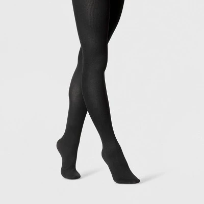 Women's Flat Knit Sweater Tights - A New Day™ Black 5 Women's Flat Knit Sweater Tights - A New Day™ Black - Image 3
