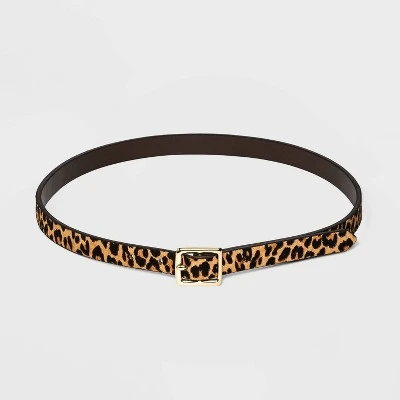 Women's Leopard Print Gold Square Buckle Belt - A New Day™ 8 Women's Leopard Print Gold Square Buckle Belt - A New Day™ - Image 6