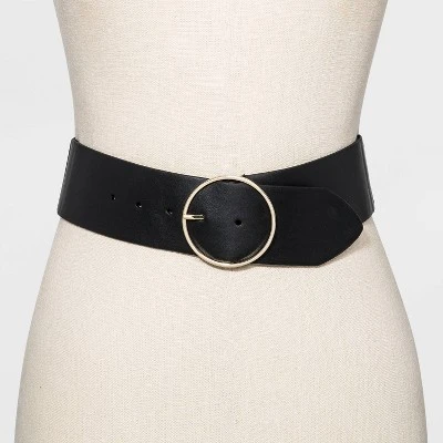 Women's Wide Belt - A New Day™ Black 3 Women's Wide Belt - A New Day™ Black