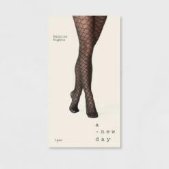 Women's Tile Pattern Tights - A New Dayâ„¢ Black