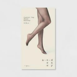 Women's 20D Sheer High-Waisted Control Top Tights - A New Day™ Black