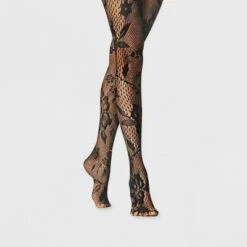 Women's Mixed Net Floral Tights - A New Day Black -A New Day popular shop unnamed file 2735
