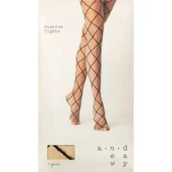 Women's Diamond Shift Tights - A New Day Honey Beige