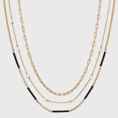 Beaded Chain Necklace Set 3pc - A New Day™ Rust 5 Beaded Chain Necklace Set 3pc - A New Day™ Rust - Image 4