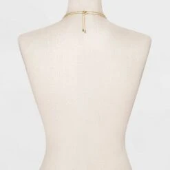 14K Gold Plated Pierced Cubic Zirconia Duo Necklace - A New Day™ 7 14K Gold Plated Pierced Cubic Zirconia Duo Necklace - A New Day™ -A New Day popular shop unnamed file 2864