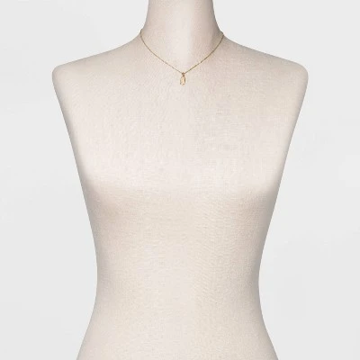 14K Gold Plated Cubic Zirconia Design Pendant Necklace - A New Day™ 3 14K Gold Plated Cubic Zirconia Design Pendant Necklace - A New Day™