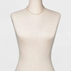 14K Gold Plated Herringbone Chain Necklace - A New Day™