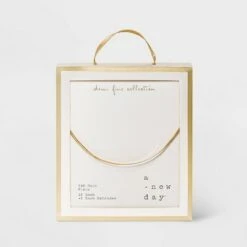 14K Gold Plated Herringbone Chain Necklace - A New Day™ -A New Day popular shop unnamed file 2892