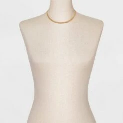 Herringbone Chain Necklace - A New Day™ Gold