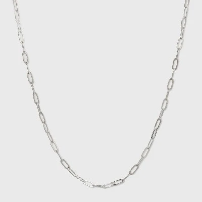 16" Paperclip Chain Necklace - A New Day™ Silver 5 16" Paperclip Chain Necklace - A New Day™ Silver - Image 3