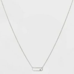 Sterling Silver Cubic Zirconia Open Link Necklace - A New Day™ -A New Day popular shop unnamed file 2908