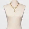 Organic Shape Pendant 20" Layered Necklace - A New Day™ Gold 1 Organic Shape Pendant 20" Layered Necklace - A New Day™ Gold -A New Day popular shop unnamed file 2927