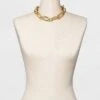 Chunky Oval Open Chain Necklace - A New Day™ Gold -A New Day popular shop unnamed file 2939