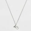 Crystal Sterling Plated Initial Tag Cut Out Pendant Necklace - A New Day™ Metallic Silver -A New Day popular shop unnamed file 2945