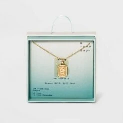 Silver Plated Initial Tag Pendant Necklace - A New Day™ Gold -A New Day popular shop unnamed file 2983