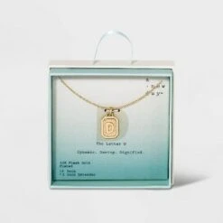 Silver Plated Initial Tag Pendant Necklace - A New Day™ Gold -A New Day popular shop unnamed file 2985