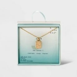 Silver Plated Initial Tag Pendant Necklace - A New Day™ Gold -A New Day popular shop unnamed file 2991