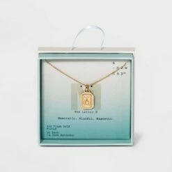 Silver Plated Initial Tag Pendant Necklace - A New Day™ Gold -A New Day popular shop unnamed file 2994