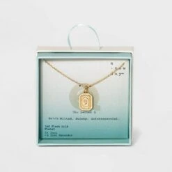 Silver Plated Initial Tag Pendant Necklace - A New Day™ Gold -A New Day popular shop unnamed file 2998