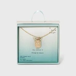 Silver Plated Initial Tag Pendant Necklace - A New Day™ Gold -A New Day popular shop unnamed file 3006