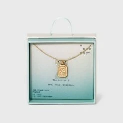 Silver Plated Initial Tag Pendant Necklace - A New Day™ Gold -A New Day popular shop unnamed file 3007