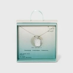 Silver Plated Initial Tag Pendant Necklace - A New Day™ -A New Day popular shop unnamed file 3015