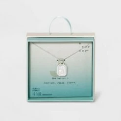 Silver Plated Initial Tag Pendant Necklace - A New Day™ -A New Day popular shop unnamed file 3022