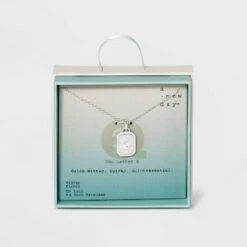 Silver Plated Initial Tag Pendant Necklace - A New Day™ -A New Day popular shop unnamed file 3029