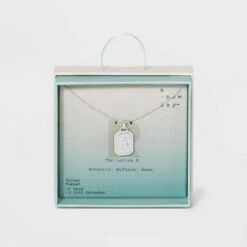 Silver Plated Initial Tag Pendant Necklace - A New Day™ -A New Day popular shop unnamed file 3030