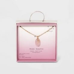 Silver Plated Rose Quartz Pendant Necklace - A New Day™ Gold 9 Silver Plated Rose Quartz Pendant Necklace - A New Day™ Gold -A New Day popular shop unnamed file 3080