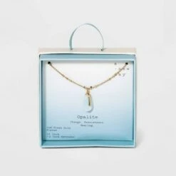 Silver Plated Opalite Pendant Necklace - A New Day™ Gold -A New Day popular shop unnamed file 3084