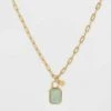 Silver Plated Gold Dipped Paperclip Chain and Semi-Precious Stone 18" Pendant Necklace - A New Day™ Rose Quartz -A New Day popular shop unnamed file 3085