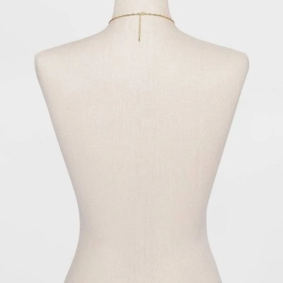 Silver Plated Gold Dipped Paperclip Chain and Semi-Precious Stone 18" Pendant Necklace - A New Day™ Rose Quartz 5 Silver Plated Gold Dipped Paperclip Chain and Semi-Precious Stone 18" Pendant Necklace - A New Day™ Rose Quartz - Image 3