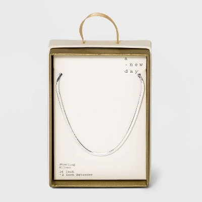 Sterling Silver Herringbone Chain Necklace - A New Day™ 9 Sterling Silver Herringbone Chain Necklace - A New Day™ - Image 7