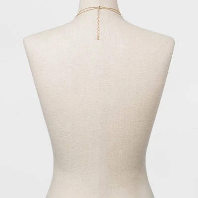 Long Teardrops Pendant Necklace - A New Day™ Gold 4 Long Teardrops Pendant Necklace - A New Day™ Gold - Image 2