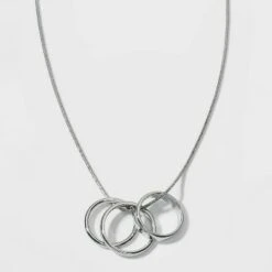 Pendant Ring Statement Necklace - A New Day™ Silver 7 Pendant Ring Statement Necklace - A New Day™ Silver -A New Day popular shop unnamed file 3133